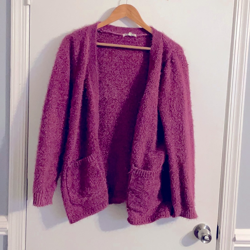Soft feathery pink sweater
